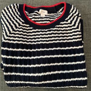 Soft, Navy & White Striped Sweater (XL)